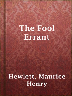 cover image of The Fool Errant